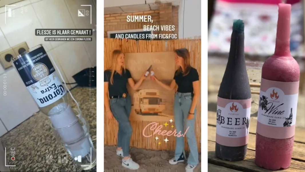 fic&foc ging experimenteren en Naomie ontdekte hoe leuk het was om kaarsen te maken en te ondernemen