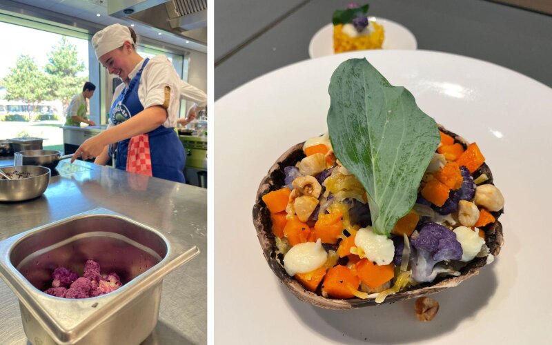 Student Sophie aan het werk in de keuken tijdens de Brabantse Meesterchef 2026.